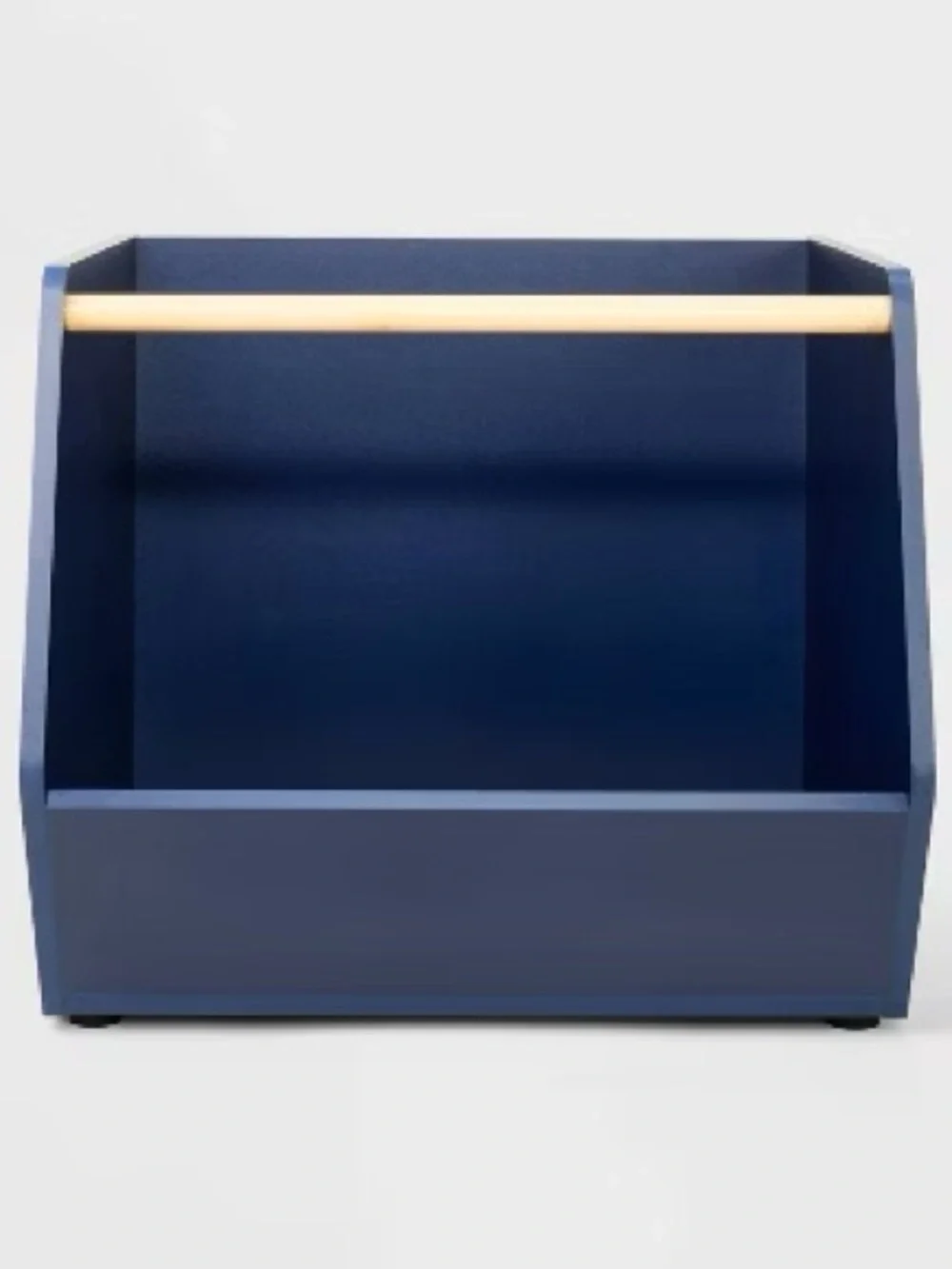 NEW Pillowfort Laminate Wood Navy Blue Squared Storage Bin